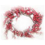 Red Christmas Wreath with Artificial Berries 42cm