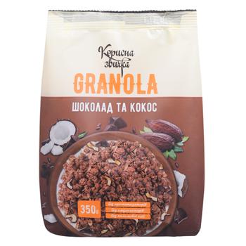 Korysna Zvychka Coconut and Chocolate Granola 350g - buy, prices for Tavria V - photo 1