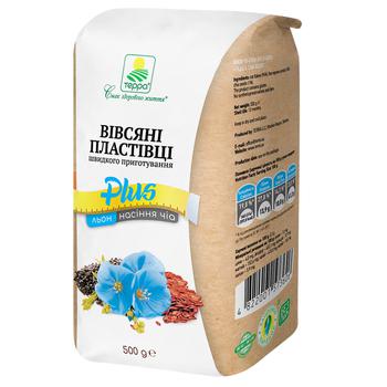 Пластівці вівсяні Терра Льон та насіння чіа 500г - купити, ціни на - фото 1
