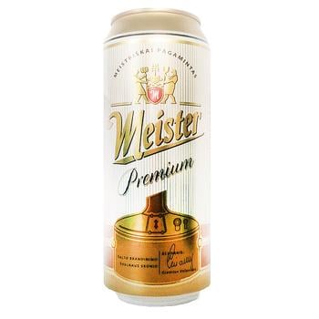 Meister Premium Light Filtered Beer 5% 0.5l - buy, prices for ULTRAMARKET - photo 1