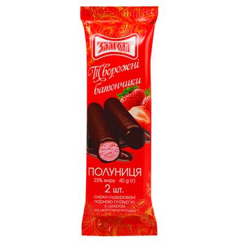 Zlagoda Strawberry Curd Bars 23% 40g - buy, prices for Auchan - photo 1