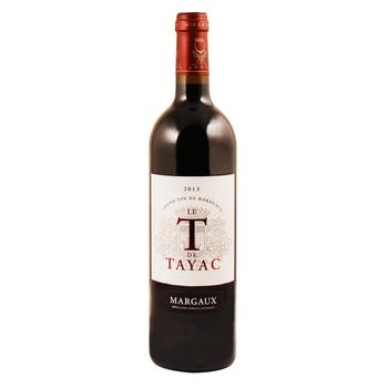 Вино Le T De Tayac Margaux 2013 красное сухое 13% 0,75л - купить, цены на - фото 1