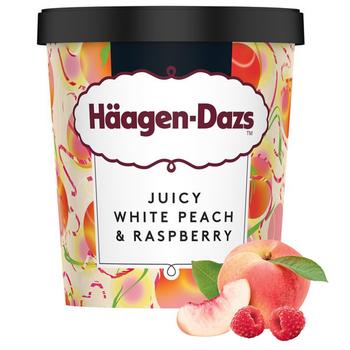 Haagen-Dazs Ice Cream Juicy White Peach And Raspberry 0.46L - buy, prices for NOVUS - photo 2