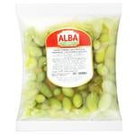 Оливки Alba Food зеленые сорта Белла ди Чериньола с косточкой в рассоле 250г