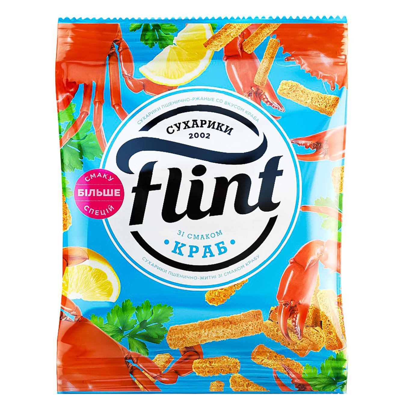 

Сухарики Flint пшенично-ржаные со вкусом краба 150г