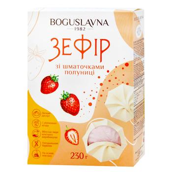 Зефир Богуславна с кусочками клубники 230г
