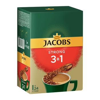 Напій кавовий Jacobs Strong розчинний 3в1 12,9г - купити, ціни на Cупермаркет "Харків" - фото 2