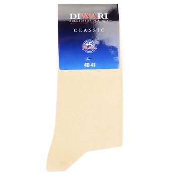 Diwari Classic Men's Socks s.25 000 beige 5C-08SP - buy, prices for COSMOS - photo 2