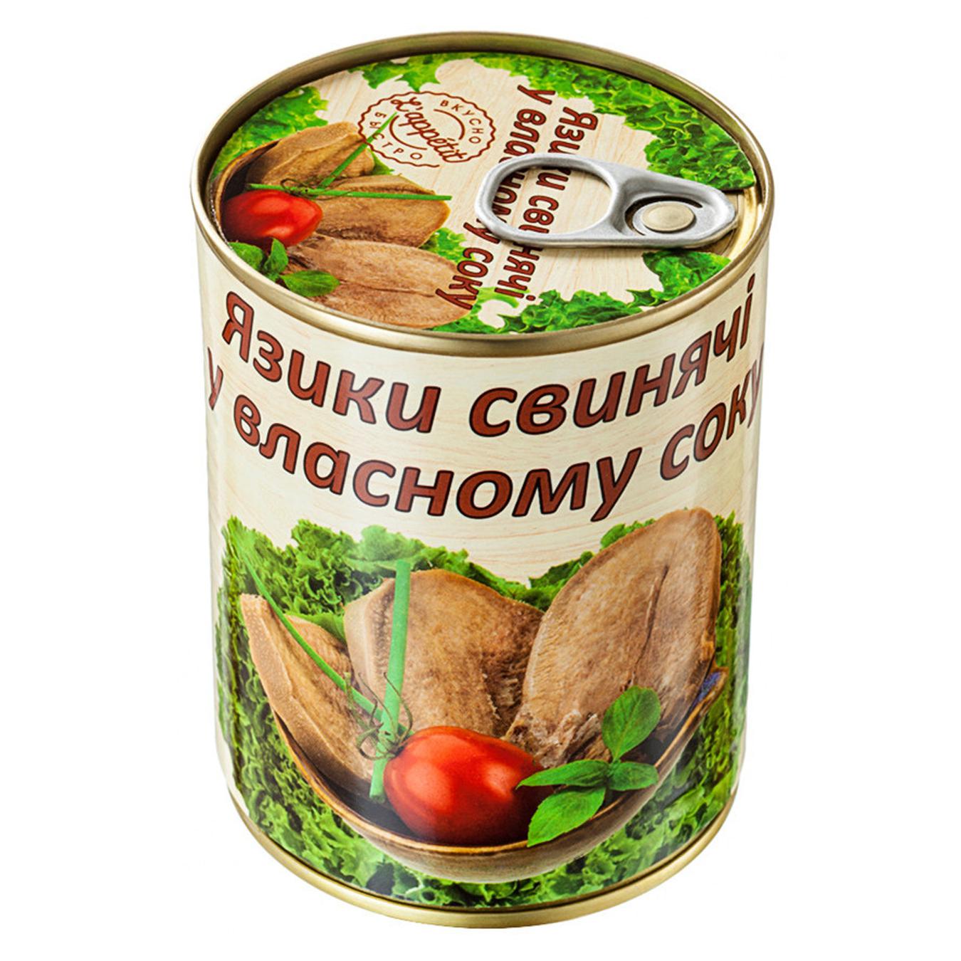 

Языки свиные L'appetit в собственном соку 340г