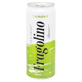Напиток винный Tairovo Fragolino игристый белый 6-6,9% 0,33л