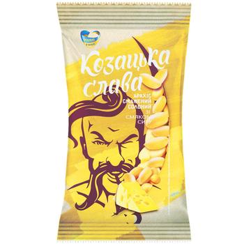 Арахис Казацкая Слава жареный соленый со вкусом сыра 60г - купить, цены на Biotus - фото 1