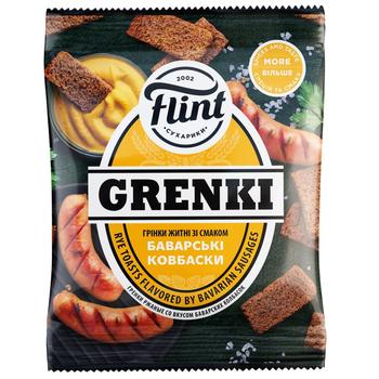 Flint Rye Croutons with Taste of Bavarian Sausages 70g - buy, prices for - photo 1