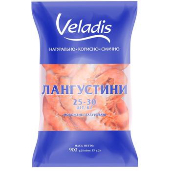 Лангустины Veladis 25-30 мороженные в глазури 900г - купить, цены на - фото 1