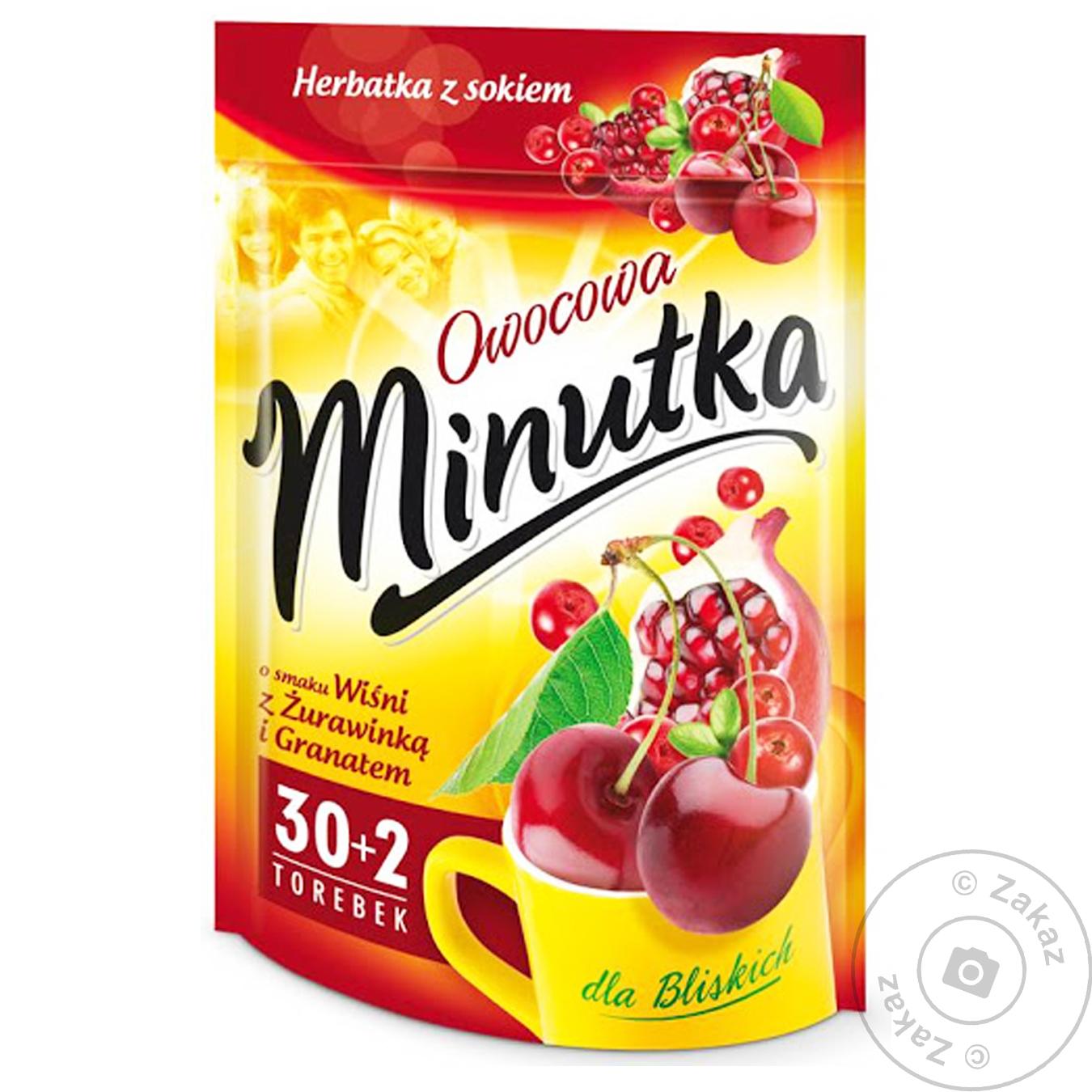 

Чай Minutka с вишней, клюквой и гранатом фруктовый 32шт*2г