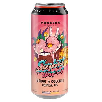 Forever Mango and Coconut Light Unfiltered Beer 4.5% 0.5l - buy, prices for NOVUS - photo 1