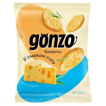 Gonzo Baguette Wheat Rusks with Cheese Taste 50g - buy, prices for EKO Market - photo 1