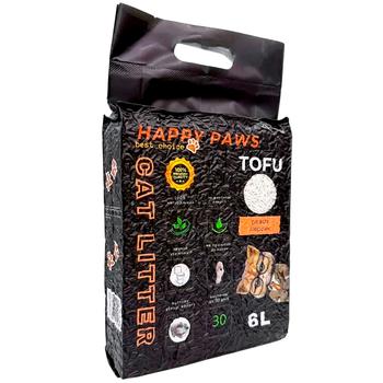 Наповнювач соєвий для котячого туалету Happy Paws Tofu 6 л - персик - купити, ціни на MasterZoo - фото 3