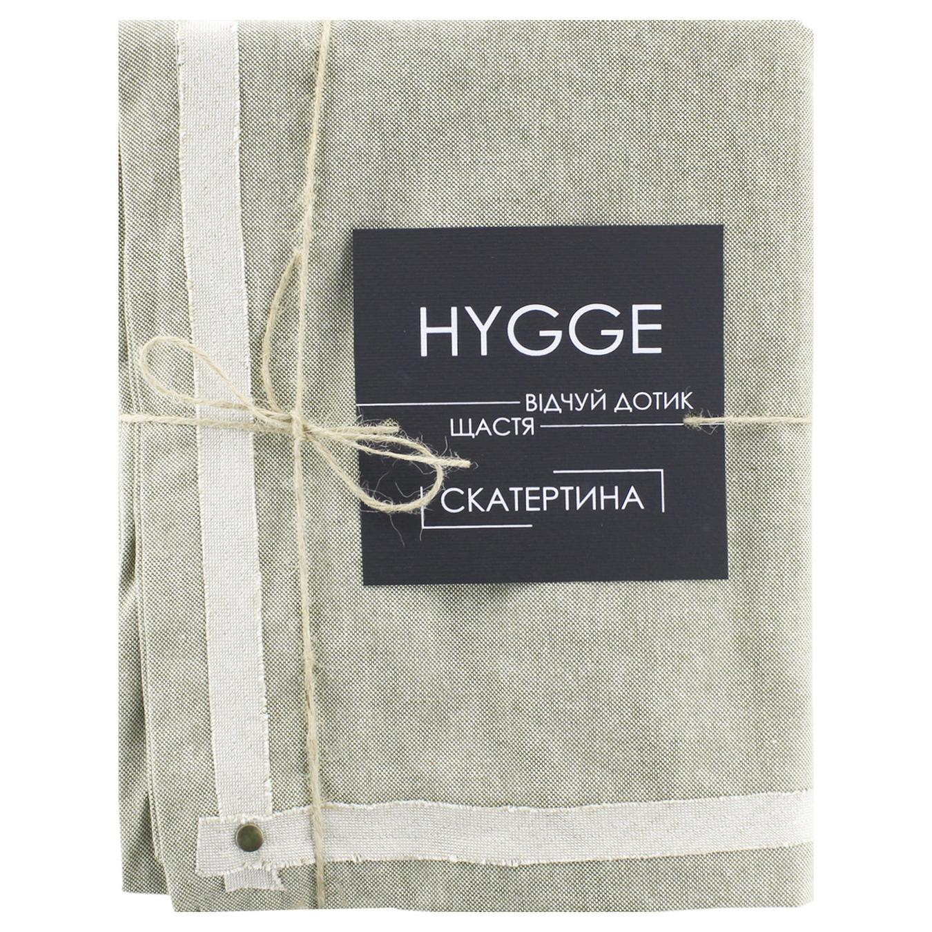

Скатерть Hygge Boa хаки хлопковая 132х180см