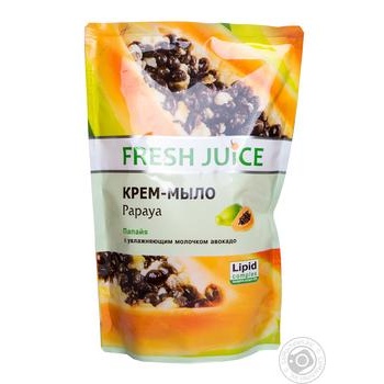 Крем-мило Fresh Juice Papaya дой-пак 460мл купити, ціни на МегаМаркет - фото 1