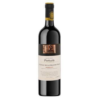 Вино Les Portraits Chateau de la Grande Tour Bordeaux червоне сухе 13,5% 0,75л