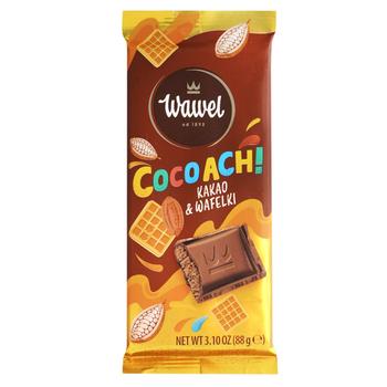 Шоколад черный Wawel CocoACH! с какао-начинкой с вафлями 88г