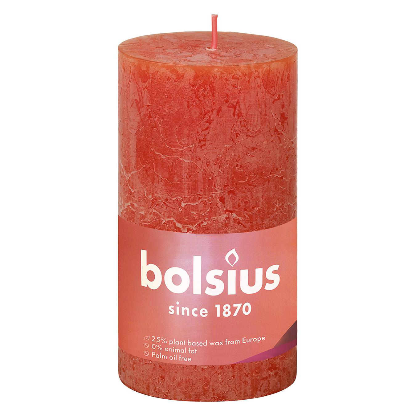 

Свеча Bolsius рустик землистый оранжевый 130/68