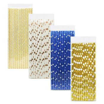 Paper Straw Set 25pcs 20cm