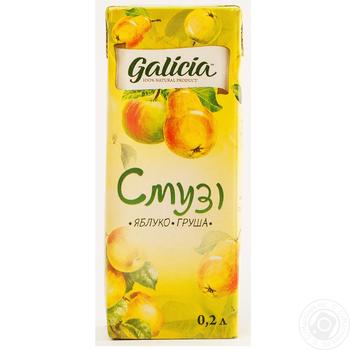 Смузи Galicia Яблоко-груша 0,2л купить, цены на МегаМаркет - фото 1