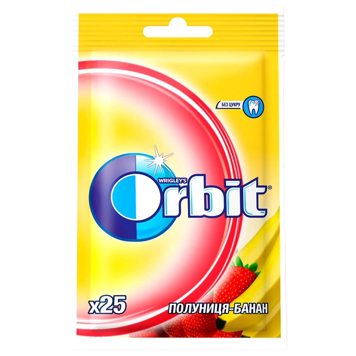 

Резинка жевательная Orbit Клубника-банан 35г