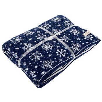 Provence Snowflake Plaid 100х150cm Blue with Lurex - buy, prices for COSMOS - photo 1