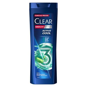 Шампунь-гель для душу Clear Свіжість з ментолом 3в1 360мл
