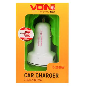 Voin Car Charger C-2026W 2USB 12/24V-5V 2.4A - buy, prices for Ideal - photo 1