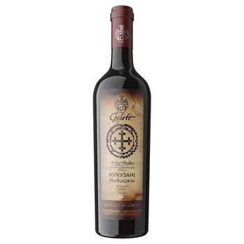 Вино Gelati Мукузани красное сухое 10-13% 0,75л - купить, цены на AlcoHub - фото 1