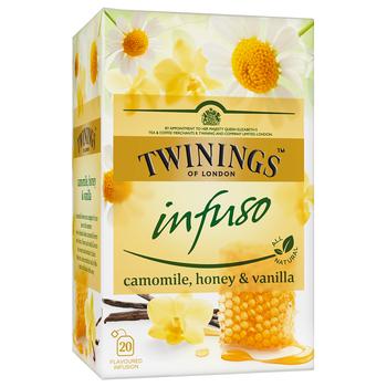 Чай трав'яний Twinings Infuso ромашка-мед-ваніль 1,5г*20шт - купити, ціни на Auchan - фото 1