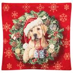 Lefard Dog Style Tapestry with Lurex Pillowcase 45*45cm