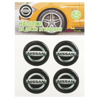 TerraPlus Nissan Label Sticker for Hubcaps and Rims 55mm - buy, prices for - photo 1