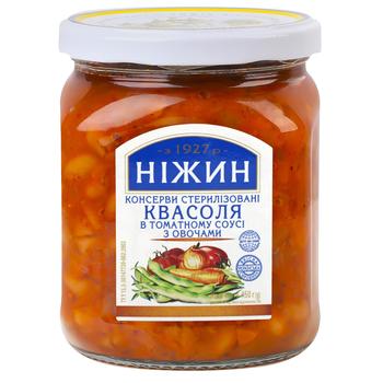 Nizhyn Beans in Tomato Sauce with Vegetables 450g - buy, prices for ULTRAMARKET - photo 1