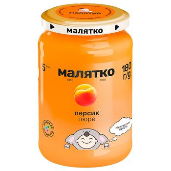 Malyatko peach puree for children from 5 months 180g - buy, prices for Tavria V - photo 1