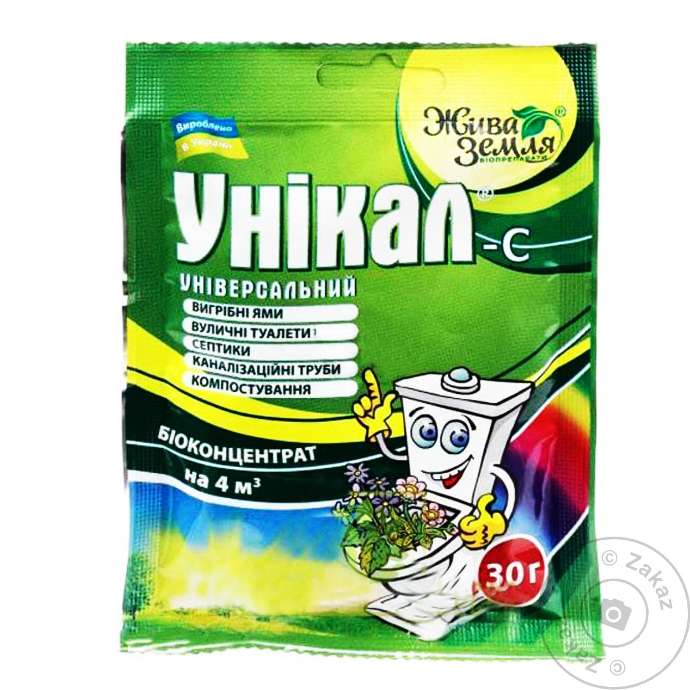 

Унікал-с Жива земля 30 г д/вигрібних ям, туалетів, септиків, каналізаційних труб