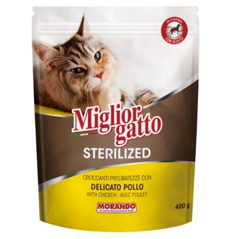Корм сухий Migliorgatto з куркою для стерилізованих котів 400г - купити, ціни на NOVUS - фото 1