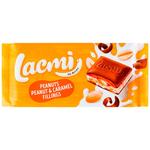 Шоколад молочний Roshen Lacmi з арахісом і арахісово-карамельною начинкою 87г