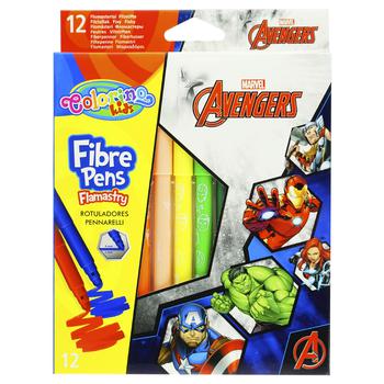 Фломастери Colorino Avengers 12 кольорів 12шт - купити, ціни на Auchan - фото 1