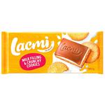 Шоколад молочный Roshen Lacmi с молочной начинкой и печеньем 100г