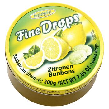 Леденцы Woogie Fine Drops со вкусом лимона 200г