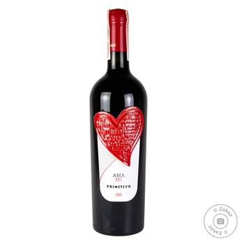 Amami Primitivo Puglia IGT Red Dry Wine 13.5% 0.75l - buy, prices for Vostorg - photo 1