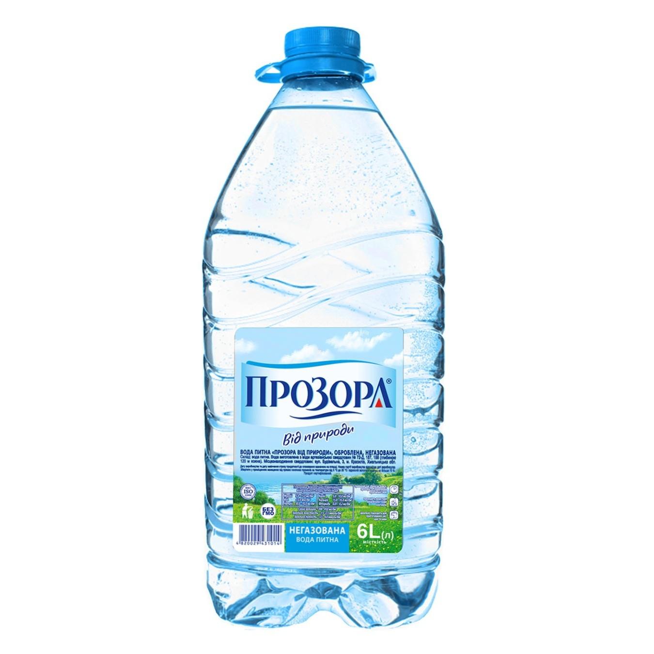 

Вода питьева Прозора от природы негазированная 6л