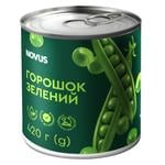 Горошок зелений Novus консервований з/б 410г