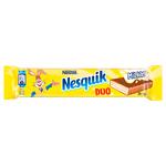 Батончик NESTLÉ NESQUIK DUO вафельний в молочному шоколаді 26г