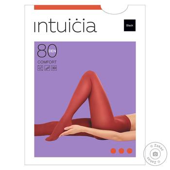 Колготки Intuicia Comfort Premium женские черные 80ден 3р - купить, цены на - фото 1