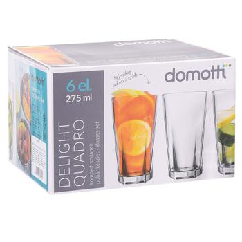 Domotti Tall Glasses Set 275ml 6pcs - buy, prices for COSMOS - photo 1